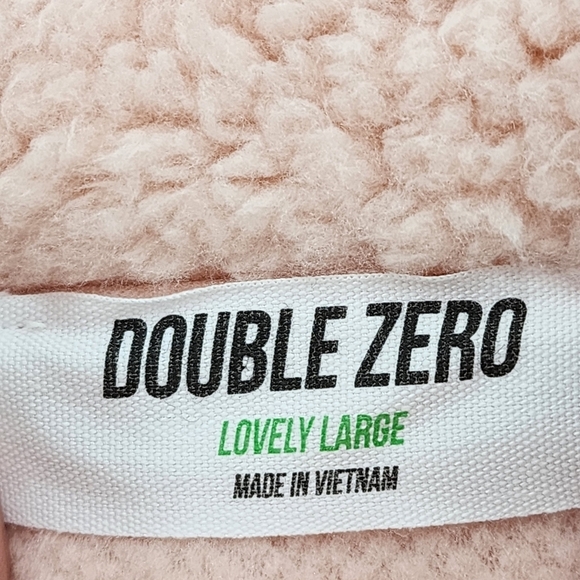 Double Zero Women's Sherpa Cropped Pullover Teddy Jacket - Picture 3 of 8